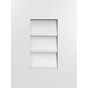 12 in. x 16 in. Rectangular White PVC Paintable Gable Louver Vent Non-Functional