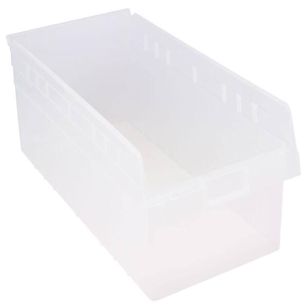 QUANTUM STORAGE SYSTEMS Store-More Shelf 8 in. 9-Gal. Storage Tote in Clear (6-Pack)