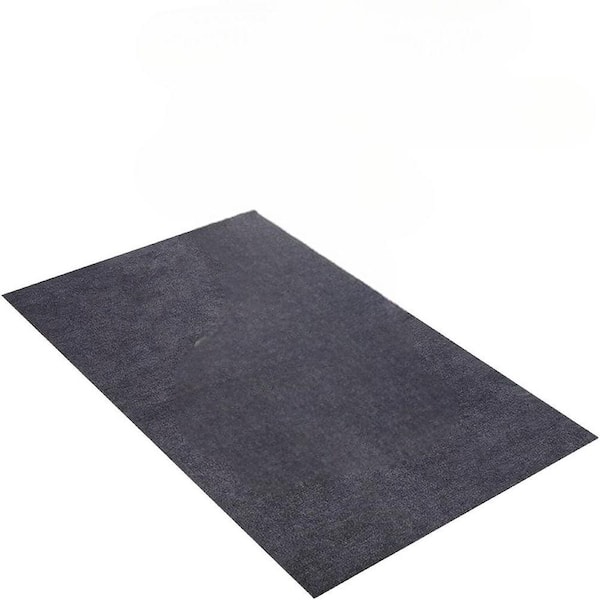 Misopily 2.37 in. Outdoor Fireproof BBQ Grill Mat-Anti-Skid, Oilproof, and Flame Retardant in Black