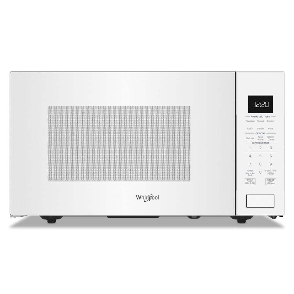 1.6 cu. ft. Electric Countertop Microwave in White with Sensor Cooking