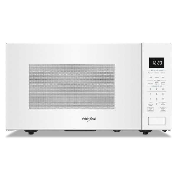 1.6 cu. ft. Electric Countertop Microwave in White with Sensor Cooking