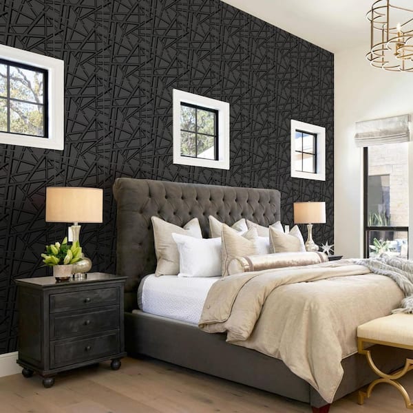 33 Pack Black 3D Textured Wallpaper Panel