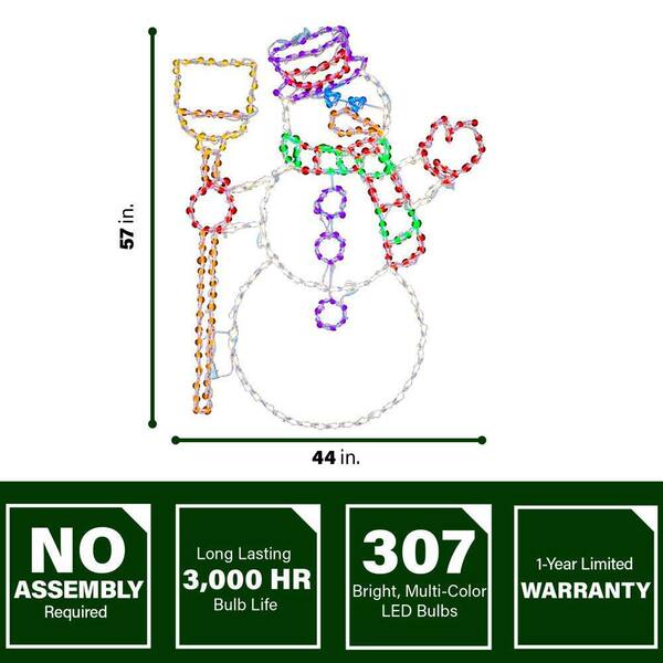 Fraser Hill Farm 5 ft. LED Christmas Stacking Snowman Pair with Musical Countdown  Clock FFRS062-SNM3-WT - The Home Depot