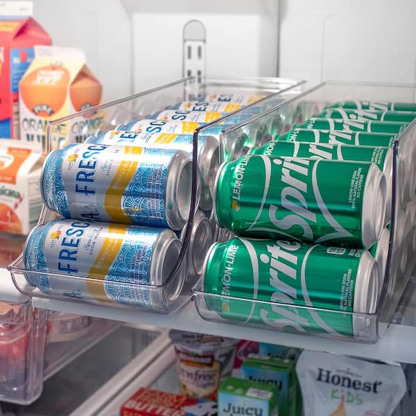 Compact Can Organizer for Seltzer, Soda, Beer - Ideal for Fridge, Cabinet,  or Tabletop Storage