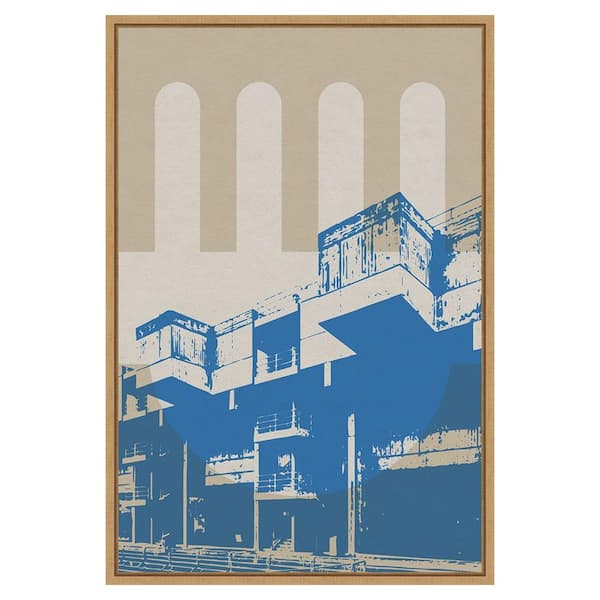 Amanti Art Architecture I by Gary William 1-Piece Floater Frame Canvas Giclee Architecture Art Print 33 in. x 23 in.
