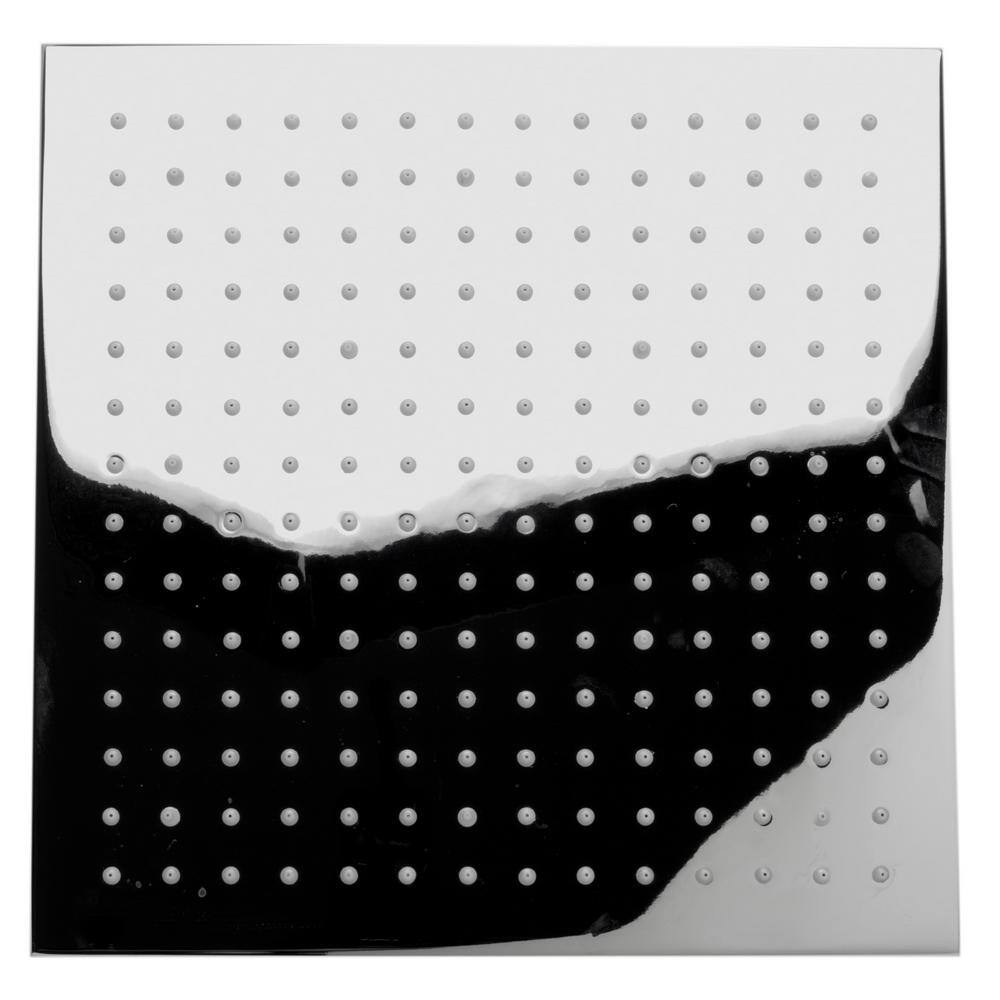 Polished Chrome 12" Square LED Rain Shower Head