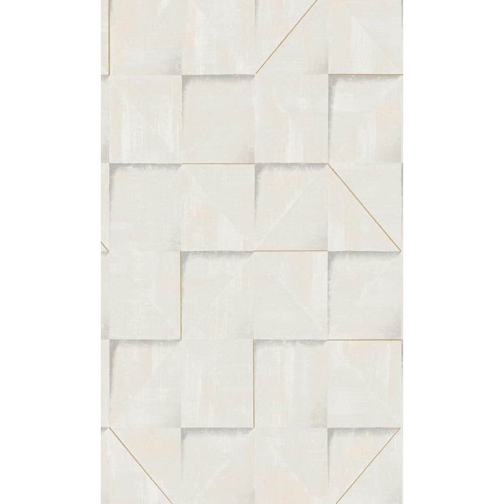 Walls Republic Beige Textured Geometric Tiles Paste the Wall Double