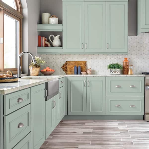 1 gal. #PPU11-13 Frosted Jade Satin Enamel Interior/Exterior Cabinet, Door & Trim Paint