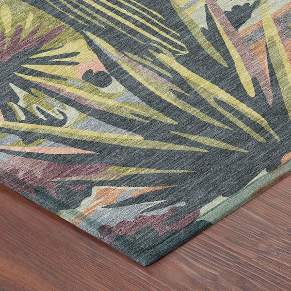Chantille Machine Washable Indoor/Outdoor Abstract ACN2496 Celery 8 ft. x 10 ft. Area Rug