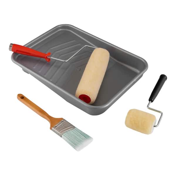 6-Piece Plastic Tray/High-Density Polyester Knit Paint Applicator Kit