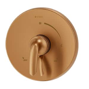Elm 1-Handle Wall Mounted Shower Valve Trim Kit in Brushed Bronze (Valve Not Included)