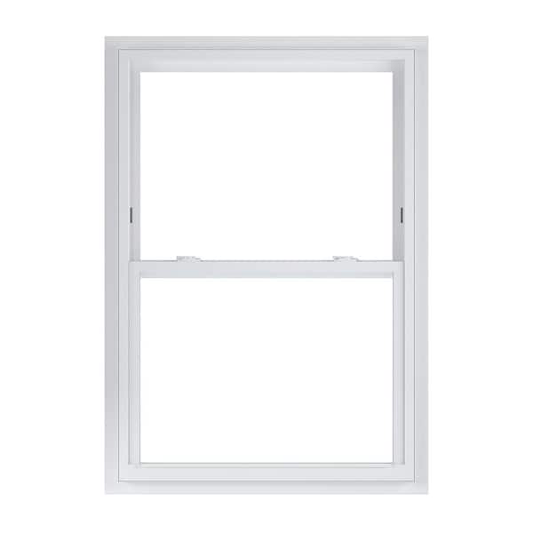 American Craftsman 36 in. x 52 in. 70 Series White Single Hung Low-E Argon SC Glass Vinyl Fin with J Window, Screen Incl
