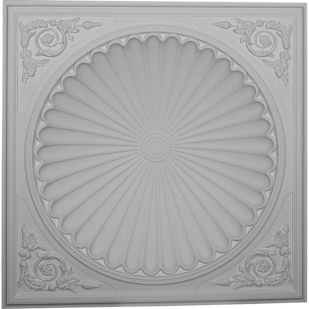 Odessa 38.5" White Urethane Recessed Mount Ceiling Dome