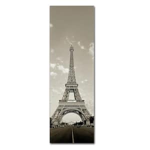 10 in. x 32 in. Paris Eiffel Tower Vertical by Preston Floater Frame Architecture Wall Art