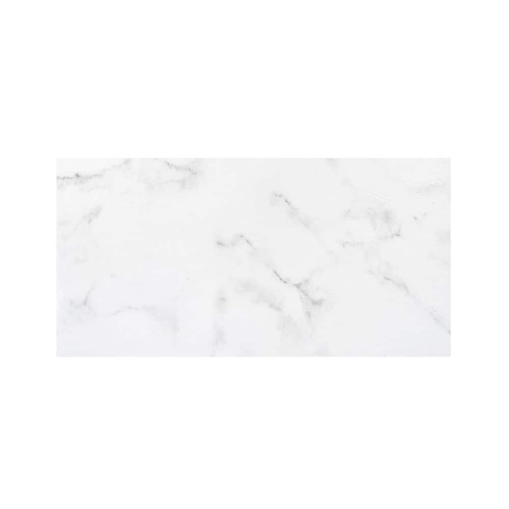 Luxe White 12" x 24" Self-Adhesive Vinyl Floor Tiles