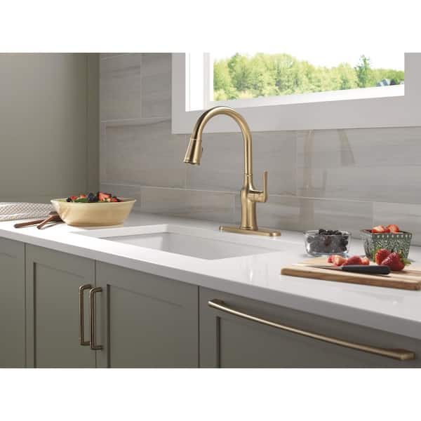 Delta Faryn Champagne Bronze Gold 16.5 in. H Pull Down Sprayer