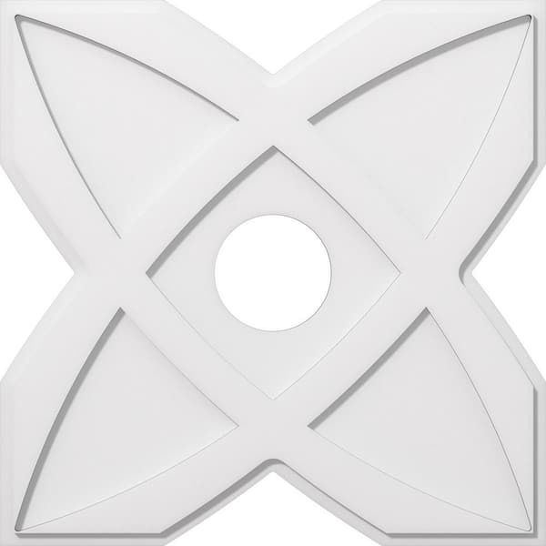 Ekena Millwork 1 in. P X 9-3/4 in. C X 28 in. OD X 6 in. ID Titus Architectural Grade PVC Contemporary Ceiling Medallion