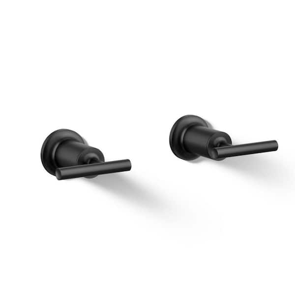 Purist Deck or Wall Mount Bath Faucet Trim in Matte Black (Valve Not Included)