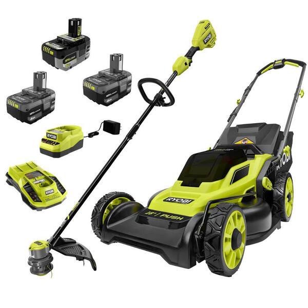RYOBI ONE+ HP 18V Brushless 16 in. Cordless Battery Push Lawn