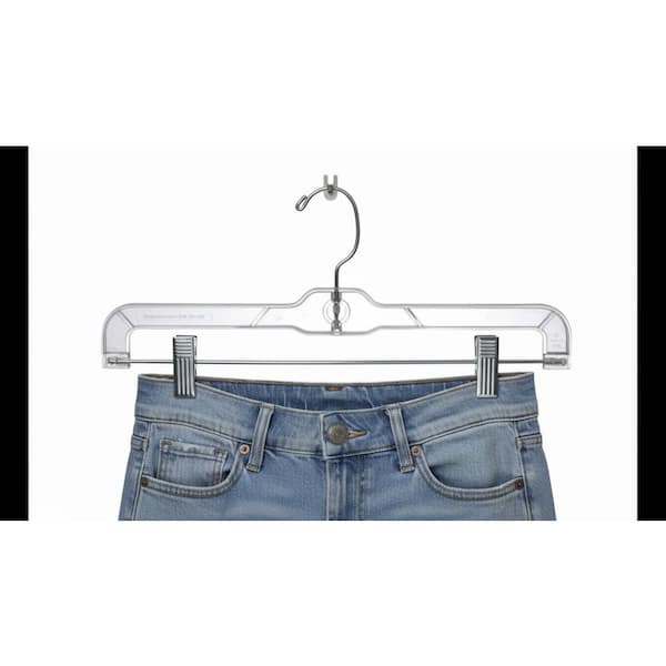 Clear Plastic Pants Hangers 25-Pack