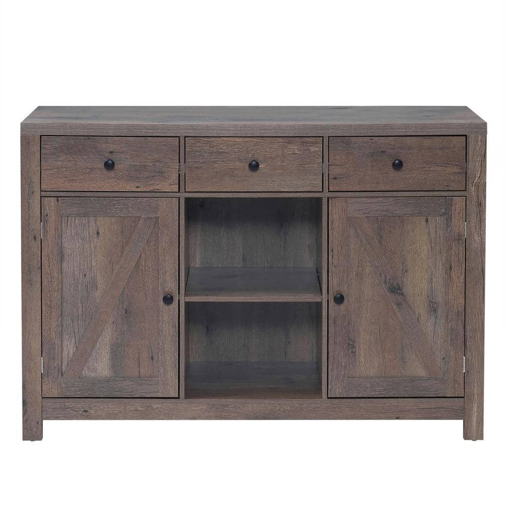 Karl home Washed Grey Particle Board 47.25 in. Buffets and Sideboards ...