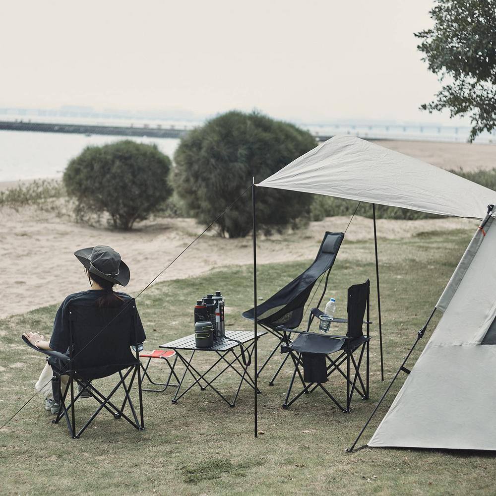 Red Lightweight Portable Folding Steel Camping Chair