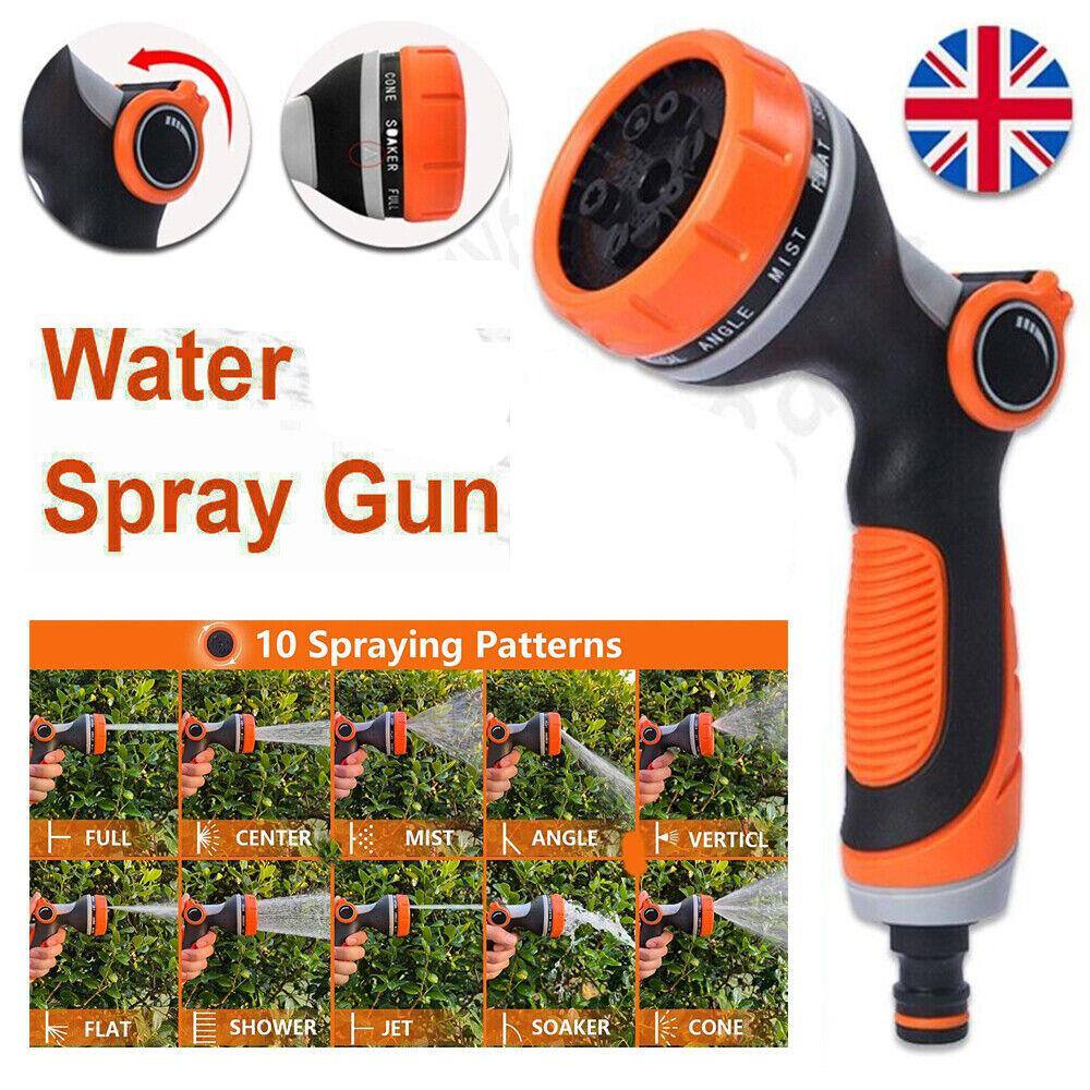 Yellow Heavy Duty Adjustable Garden Hose Nozzle with Thumb Control