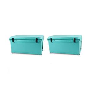18.5 Gal. 80 High Performance 75 Can Molded Ice Cooler, Seafoam (2-Pack)