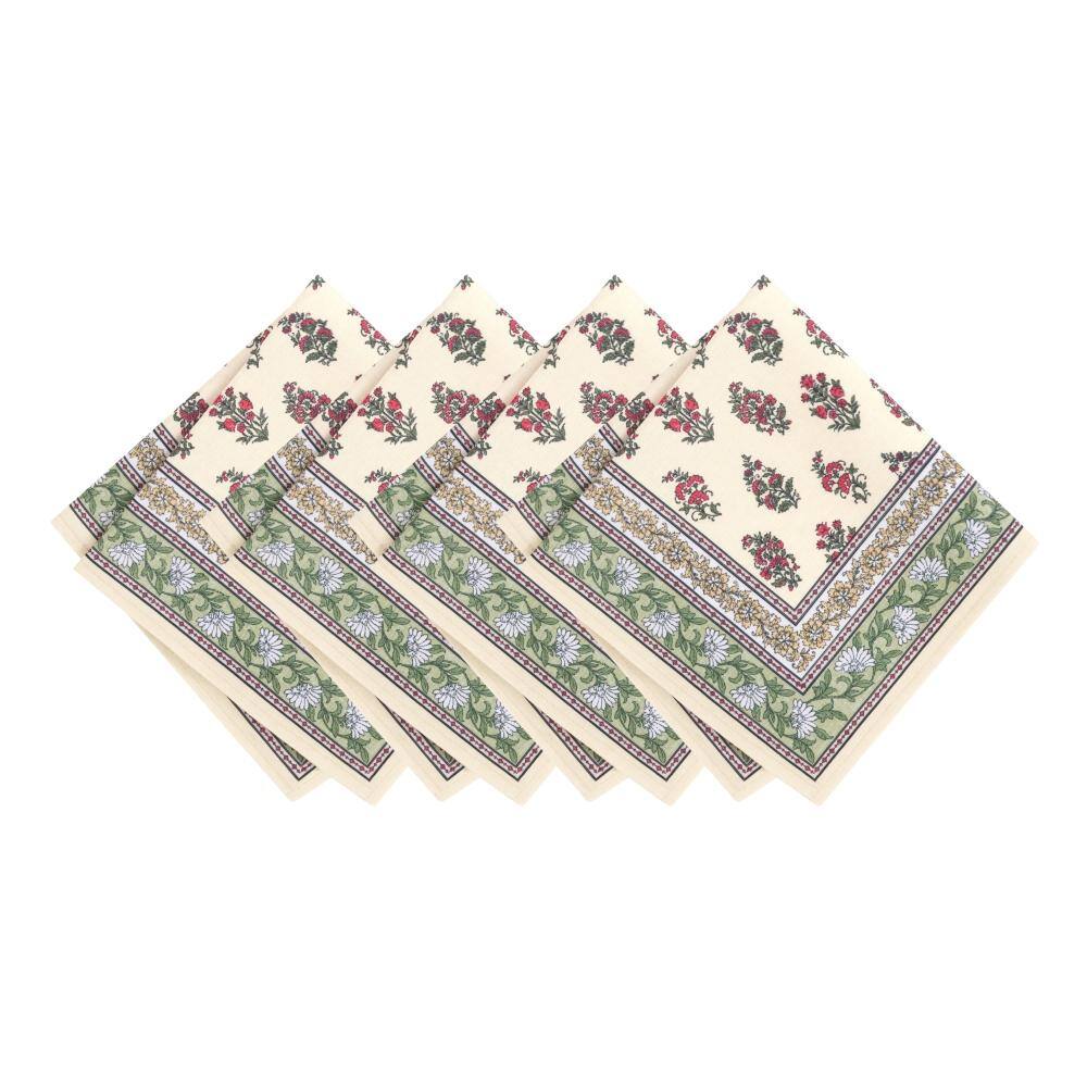 "Nomad Harvest Block Print Napkins, Set of 4, Multicolor - 17""W x 17""L" price history on PriceWatchPro