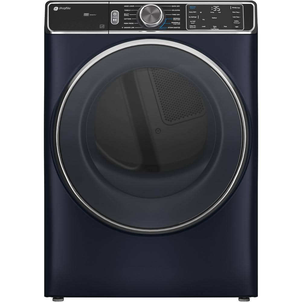 Profile 7.8 cu. ft. vented Gas Dryer in Sapphire Blue with Steam and Sanitize Cycle, ENERGY STAR