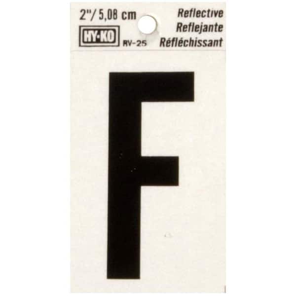 HY-KO 2 in. Vinyl Reflective Letter F