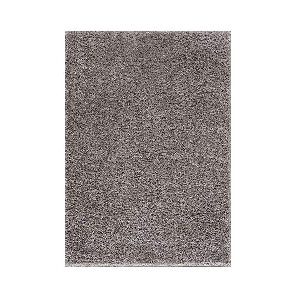 Luxurious 5' x 7' Gray Synthetic Easy Care Shag Area Rug