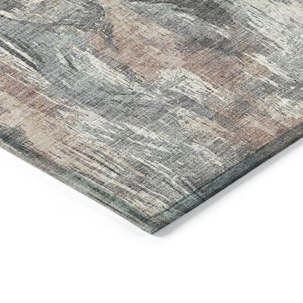 Chantille Machine Washable Indoor/Outdoor Abstract ACN2269 Gray 9 ft. x 12 ft. Area Rug