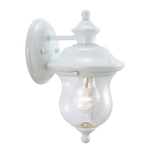 Highland White Outdoor Wall Lantern Sconce