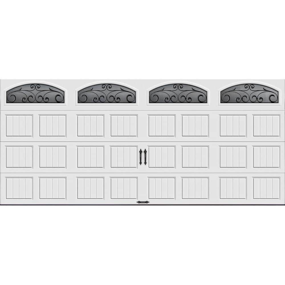 Gallery Steel Short Panel 16 ft x 7 ft Insulated 18.4 R-Value  White Garage