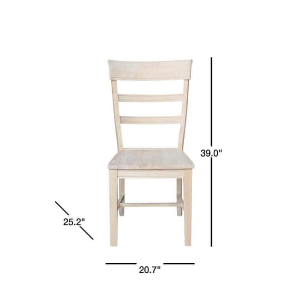 International Concepts Hammerty Unfinished Wood Dining Chair Set Of 2 C 36p The Home Depot