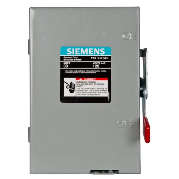 Siemens General Duty 30 Amp 240-Volt 1-Pole Fusible Safety Switch with Neutral