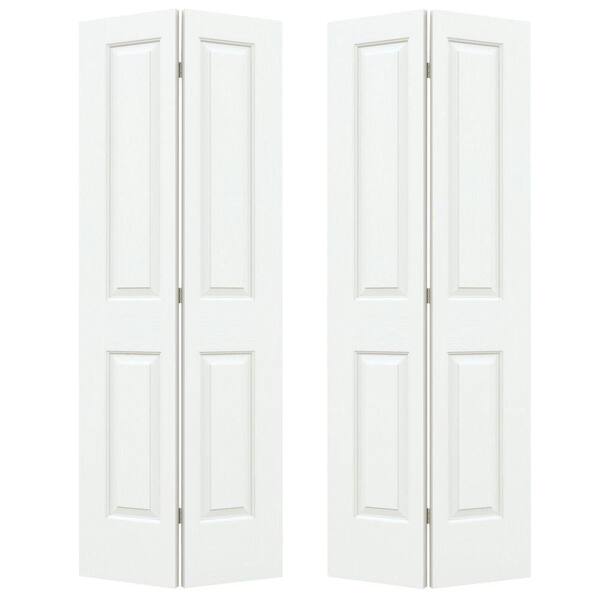 JELD-WEN Woodgrain 2-Panel Hollow Core Molded Interior Closet Bi-fold Door