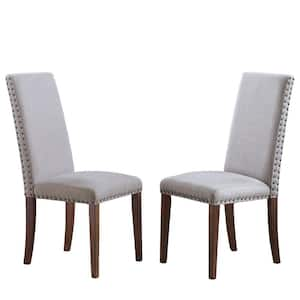 Home Decorators Collection Leaham Charcoal Gray Upholstered Dining Chairs  with Walnut Accents (Set of 2) 57-3 - The Home Depot