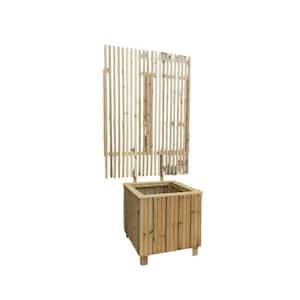 70 in. x 20 in. x 20 in. Wooden Planter Box with Trellis