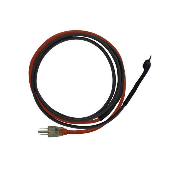 KING 120-Volt 40 ft. Constant Wattage Pipe Trace Cable with Stat and Plug  in Black CWP280-40 - The Home Depot