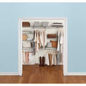 48 in. D x 96 in. W x 2 in. H Configurations Metal Closet System 4 - 8 ft. Titanium Deluxe Kit