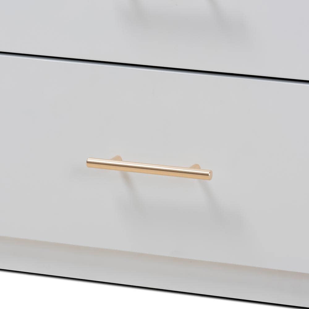 White Twin Wood Frame Storage Bed with Pull-Out Desk