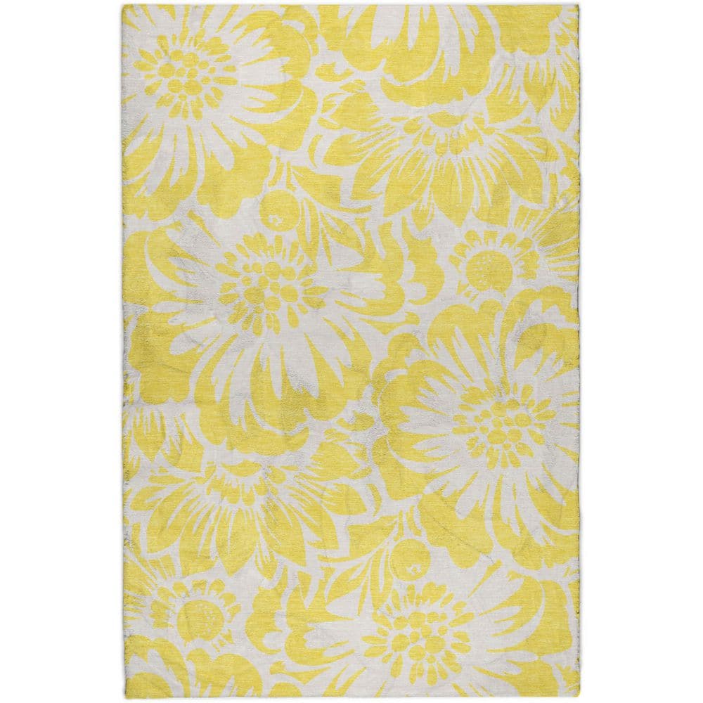 Dream Shag Premium Machine Washable Abstract ADS551 Yellow 8 ft. x 10 ft. Area Rug price history on PriceWatchPro
