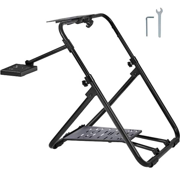 Foldable Racing Steering Wheel Stand Height Adjustable Universal Base Heavy-duty Frame Standar Seating Portable