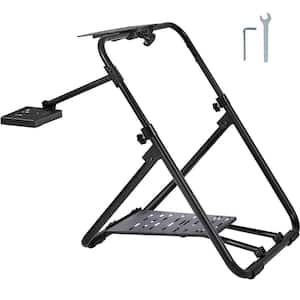 Foldable Racing Steering Wheel Stand, Height Adjustable Universal Base Heavy-duty Formula Seating Portable