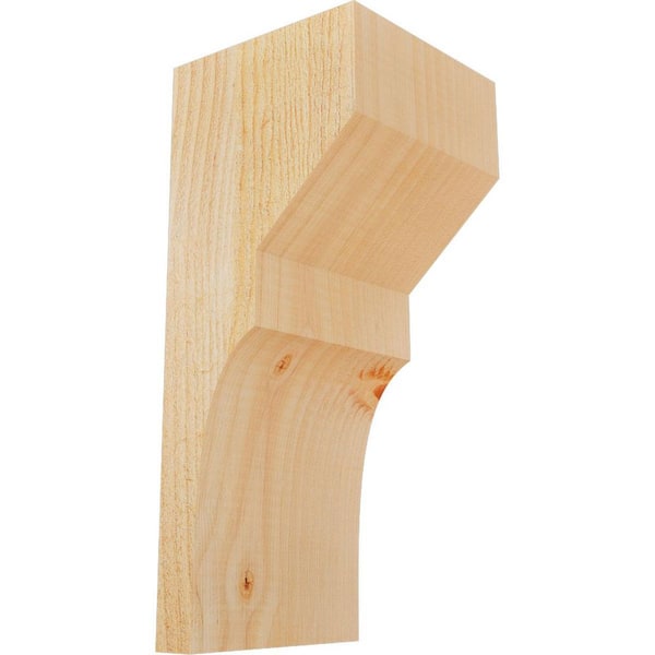 Ekena Millwork 6 in. x 6 in. x 14 in. Douglas Fir Monterey Rough Sawn Corbel