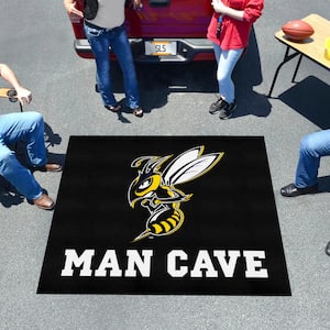 Montana State Billings Black Man Cave 5 ft. x 6 ft. Tailgater Area Rug
