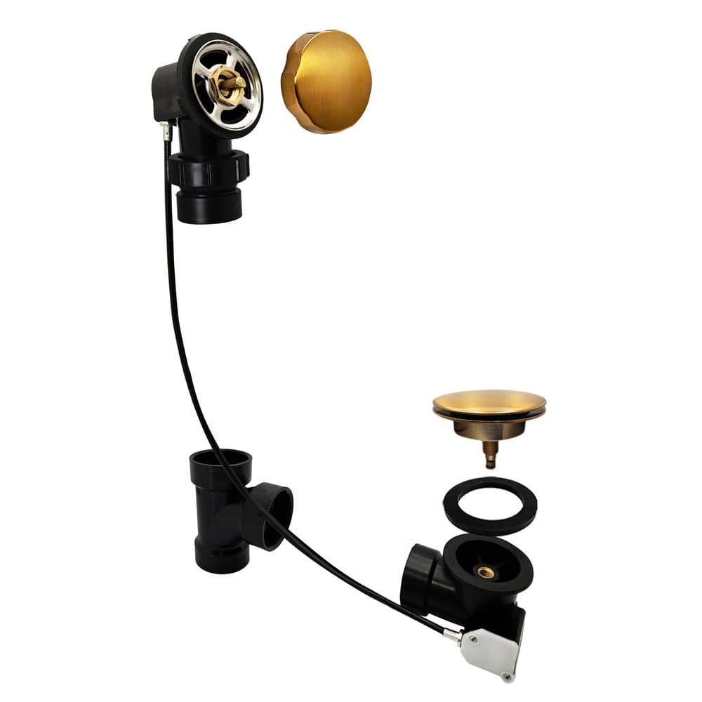 1-1/2 in. Sch. 40 ABS 27 in. Cable Drive Bath Drain with Rotary Overflow and Ball Joint Elbow, Brushed Bronze price history on PriceWatchPro