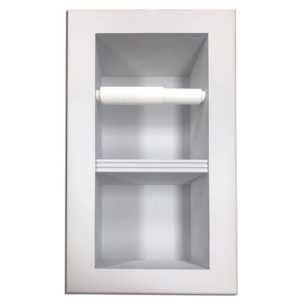 Belvedere Recessed Primed Gray Solid Wood Double Toilet Paper Holder with Simple Frame Trim price history on PriceWatchPro